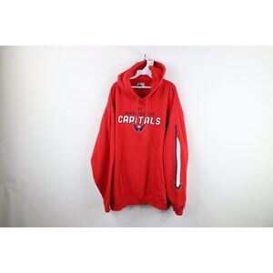 Vintage Reebok Mens 2XL XXL Faded Washington Capitals Hockey Hoodie Sweatshirt